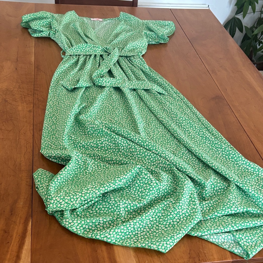 Green Floral women’s dress